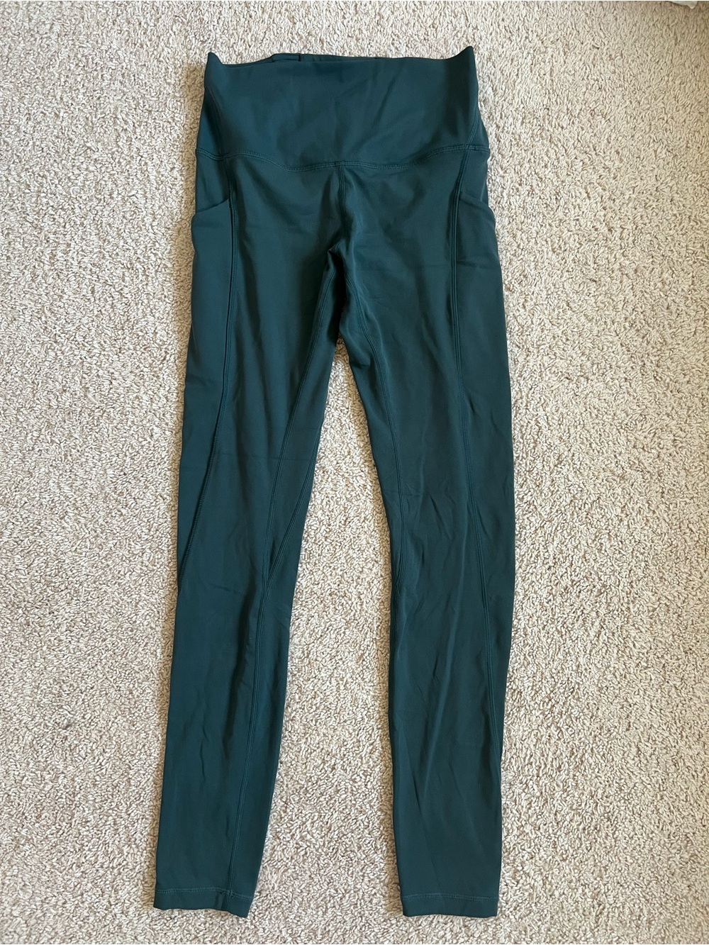 Quince high-Waist Dark Green Leggings size small-medium